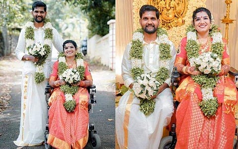 'എന്നെക്കെട്ടി ജീവിതം ബുദ്ധിമുട്ടിലാക്കണോ?' ധന്യയെ വിടാതെ കൂടെക്കൂട്ടി ഗോപകുമാർ; വീൽച്ചെയറിൽ വിവാഹമണ്ഡപത്തിൽ 