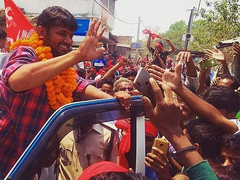 സിപിഐ നേതാവ് കനയ്യകുമാറിന്റെ ലോക്‌സഭ തെരഞ്ഞെടുപ്പ് പ്രചാരണത്തില്‍ നിന്നുള്ള ചിത്രം