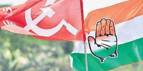 സിപിഎം കോണ്‍ഗ്രസ് പതാകകള്‍ / ഫയല്‍ ചിത്രം