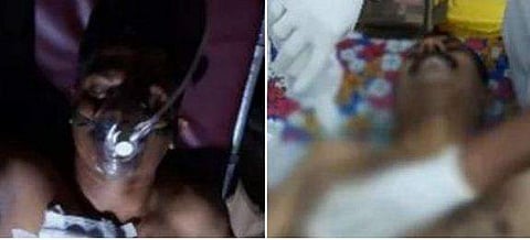 പരിക്കേറ്റ പൊലീസുകാർ/ ടെലിവിഷൻ ​ദൃശ്യം