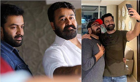 മോഹൻലാലിനൊപ്പം പൃഥ്വിരാജ്/ ഫേയ്സ്ബുക്ക്