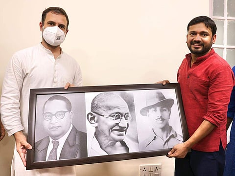 കനയ്യ രാഹുല്‍ ഗാ്ന്ധിക്കൊപ്പം/ഫയല്‍