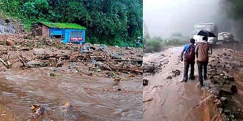 കനത്ത മഴയെ തുടര്‍ന്നുണ്ടായ ഉരുള്‍പൊട്ടല്‍ / വീഡിയോ ദൃശ്യം