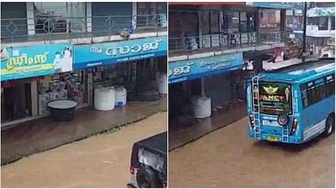 തിരുവമ്പാടി ടൗണിൽ വെള്ളം കയറി / ടെലിവിഷൻ ചിത്രം