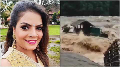 സുബി സുരേഷ്,  ചാലക്കുടി പുഴ കുത്തിയൊലിച്ച് ഒഴുകുമ്പോഴും തകരാതെ നില്‍ക്കുന്ന അതിരപ്പിള്ളിയിലെ ഷെഡ്