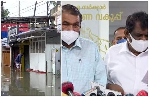 മഴക്കെടുതി, മന്ത്രിമാര്‍ മാധ്യമങ്ങളെ കാണുന്നു