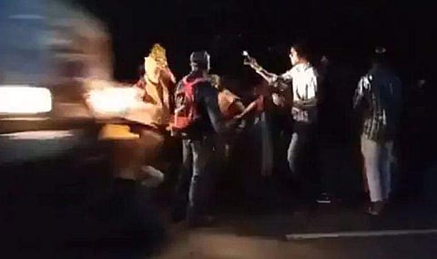 അപകടത്തിന്റെ വീഡിയോ ദൃശ്യം