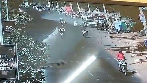 അപകടത്തിന്റെ വീഡിയോ ദൃശ്യം