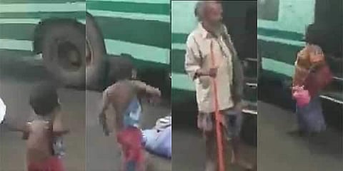 കുഞ്ഞിനെയും കുടുംബത്തെയും ബസില്‍ നിന്ന് ഇറക്കിവിടുന്നു