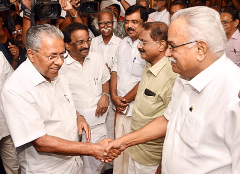സിപിഐ സംസ്ഥാന സെക്രട്ടറി കാനം രാജേന്ദ്രന്‍ മുഖ്യമന്ത്രി പിണറായി വിജയനൊപ്പം/ഫയല്‍