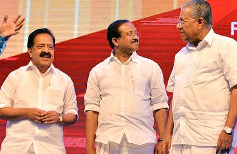 രമേശ് ചെന്നിത്തല, വി മുരളീധരന്‍, പിണറായി വിജയന്‍/ഫയല്‍