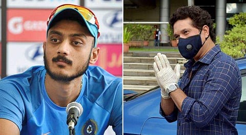 അക്‌സര്‍ പട്ടേല്‍, സച്ചിന്‍ ടെണ്ടുല്‍ക്കര്‍/ഫോട്ടോ: പിടിഐ