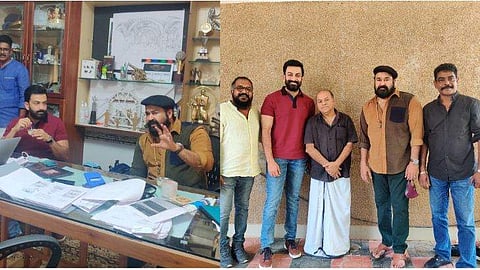 മോഹൻലാലും പൃഥ്വിരാജ് ബറോസിന്റെ പ്രീപ്രൊഡക്ഷനിൽ/ ഫേയ്സ്ബുക്ക്