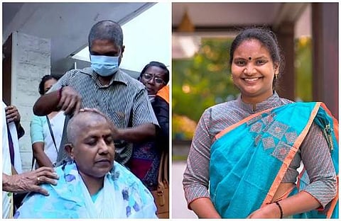 ലതിക സുഭാഷ് തല മുണ്ഡനം ചെയ്ത് പ്രതിഷേധിക്കുന്നു, രമ്യ ഹരിദാസ്‌