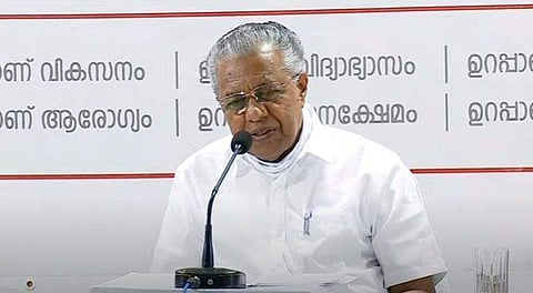 പിണറായി വിജയന്റെ വാര്‍ത്താസമ്മേളനം / ടെലിവിഷന്‍ ചിത്രം