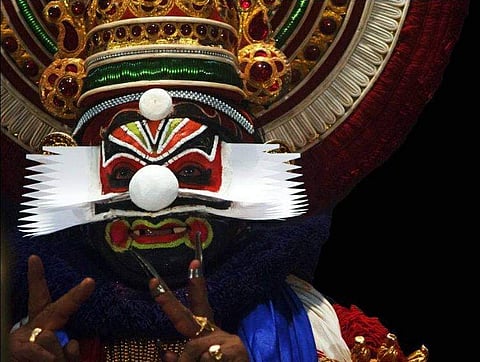 നളചരിതം കഥകളിയിലെ കലി/ വേഷം: കലാമണ്ഡലം രാമചന്ദ്രൻ ഉണ്ണിത്താൻ/ ഫോട്ടോ: ആർ ശ്രീറാം