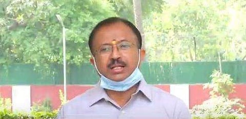 വി മുരളീധരന്റെ വാര്‍ത്താസമ്മേളനം / ടെലിവിഷന്‍ ചിത്രം