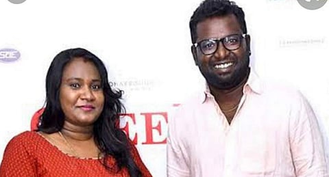 അരുൺരാജ കാമരാജും ഭാര്യ സിന്ദുജയും/ ട്വിറ്റർ