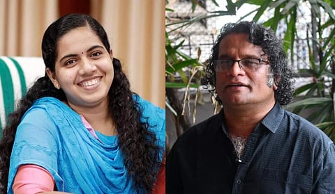 ആര്യാ രാജേന്ദ്രൻ, ഹരീഷ് പേരടി/ ഫേയ്സ്ബുക്ക്