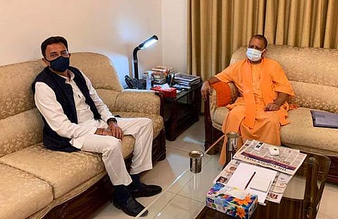 ജിതിന്‍ പ്രസാദ യോഗി ആദിത്യനാഥുമായി കൂടിക്കാഴ്ച നടത്തിയപ്പോള്‍/'ട്വിറ്റര്‍