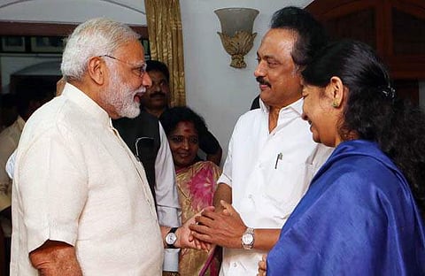തമിഴ്‌നാട് മുഖ്യമന്ത്രി എംകെ സ്റ്റാലിന്‍ പ്രധാനമന്ത്രി നരേന്ദ്ര മോദിക്കൊപ്പം/ഫയല്‍