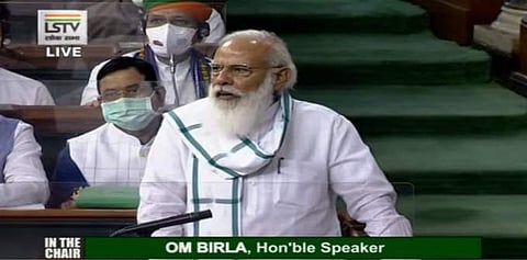 പ്രധാനമന്ത്രി ലോക്‌സഭയില്‍ സംസാരിക്കുന്നു/ എഎന്‍ഐ