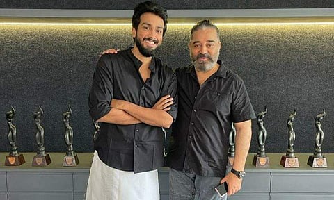 കമൽ ഹാസനും കാളിദാസും/ ട്വിറ്റർ