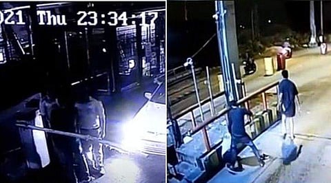 ടോള്‍ പ്ലാസയിലെ കത്തിക്കുത്ത് / സിസിടിവി ദൃശ്യങ്ങള്‍