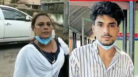 ആക്രമണത്തില്‍ പരിക്കേറ്റ ഷംലയും സാലുവും / ടെലിവിഷന്‍ ചിത്രം