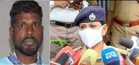 പ്രതി ജോമോന്‍, കോട്ടയം എസ്പി ശില്‍പ്പ/ ടെലിവിഷന്‍ ദൃശ്യം