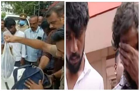 പ്രതികളെ പിടികൂടിയപ്പോള്‍/വീഡിയോ സ്‌ക്രീന്‍ഷോട്ട്