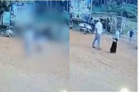 കുട്ടിയെ ആക്രമിക്കുന്നു/ വീഡിയോ ദൃശ്യത്തില്‍ നിന്ന്‌
