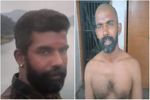 പിടിയിലായ സന്തോഷ്/ ടിവി ദൃശ്യം