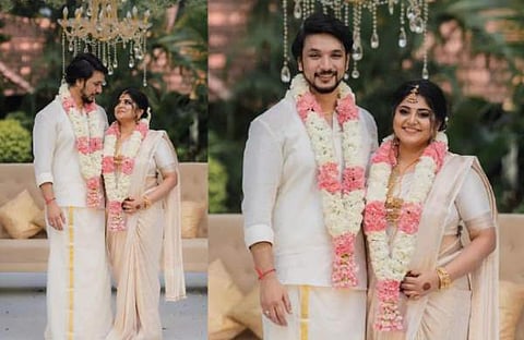 മഞ്ജിമയും ​ഗൗതം കാർത്തിക്കും വിവാഹിതരായപ്പോൾ/ ഇൻസ്റ്റ​ഗ്രാം