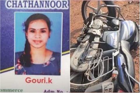 സ്‌കൂളിലേക്ക് പോകുന്നതിനിടെ ലോറി ഇടിച്ചു; ബൈക്ക് യാത്രക്കാരായ അച്ഛനും മകളും മരിച്ചു