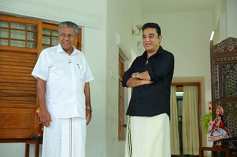 മുഖ്യമന്ത്രി പിണറായി വിജയനൊപ്പം കമല്‍ ഹാസന്‍/ഫയല്‍
