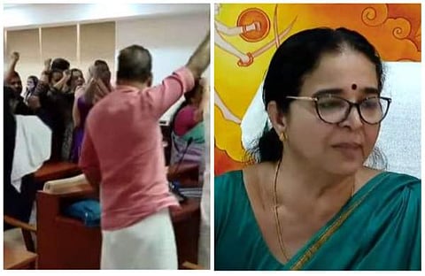 പ്രതിപക്ഷ പ്രതിഷേധം, മേയര്‍ മാധ്യമങ്ങളെ കാണുന്നു/വീഡിയോ സ്‌ക്രീന്‍ഷോട്ട് 