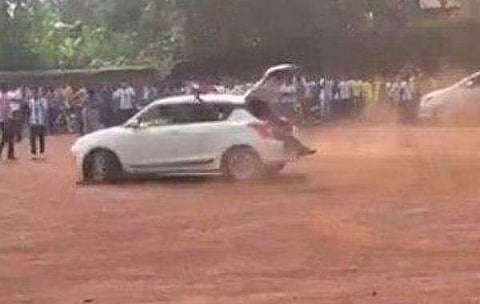 വാഹനാഭ്യാസത്തിന്റെ വീഡിയോ ദൃശ്യം