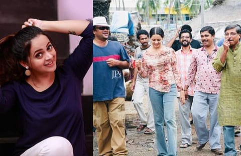 'നമ്മൾ' സിനിമയുടെ ലൊക്കേഷനിൽ ഭാവന/ ചിത്രം: ഇൻസ്റ്റ​ഗ്രാം