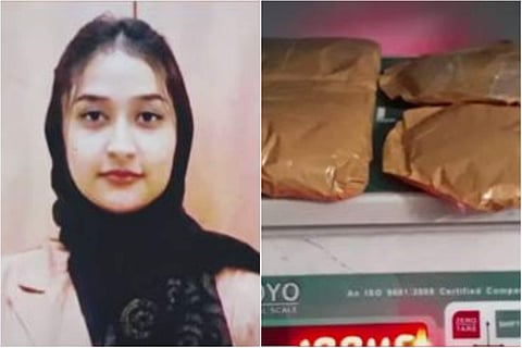 ഷഹല, പിടിച്ചെടുത്ത സ്വര്‍ണം/ ടിവി ദൃശ്യം