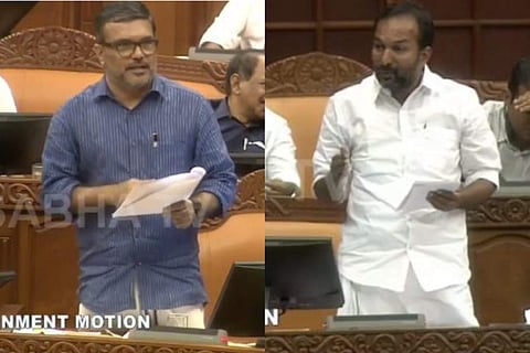 എംബി രാജേഷും വി സി വിഷ്ണുനാഥും നിയമസഭയില്‍/ സഭ ടിവി