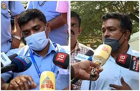 അക്രമത്തില്‍ പരിക്കേറ്റ കെഎസ്ആര്‍ടിസി ജീവനക്കാര്‍ മാധ്യമങ്ങളെ കാണുന്നു/വീഡിയോ സ്‌ക്രീന്‍ഷോട്ട്‌