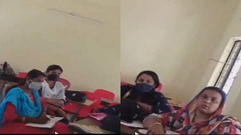 അധ്യാപകരെ പൂട്ടിയിട്ട നിലയില്‍/ ടെലിവിഷന്‍ ദൃശ്യം