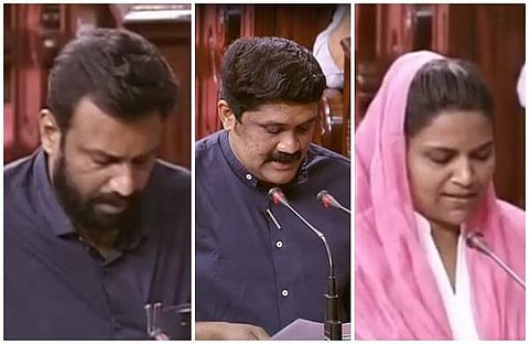 കേരളത്തില്‍ നിന്നുള്ള രാജ്യസഭ അംഗങ്ങള്‍ സത്യപ്രതിജ്ഞ ചെയ്യുന്നു