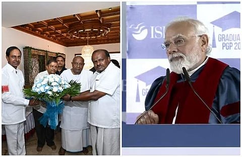 കെസിആര്‍ ദേവഗൗഡയെ സന്ദര്‍ശിക്കുന്നു,മോദി ഹൈദരാബാദില്‍