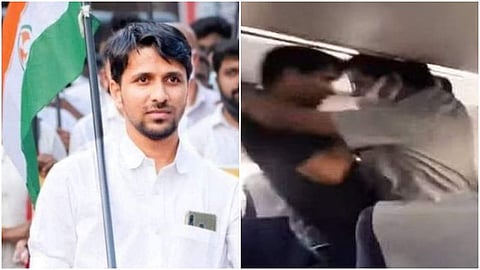 ഫര്‍സീന്‍ മജീദ്, വിമാനത്തിനുള്ളിലെ പ്രതിഷേധം