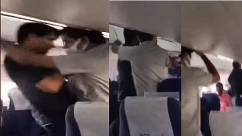 വിമാനത്തിനുള്ളില്‍ മുഖ്യമന്ത്രിക്കെതിരായ പ്രതിഷേധം/ വീഡിയോ ദൃശ്യത്തില്‍ നിന്ന്‌