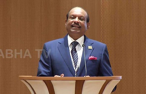 ലോക കേരള സഭയില്‍ എംഎ യൂസഫലി/ സഭ ടിവി