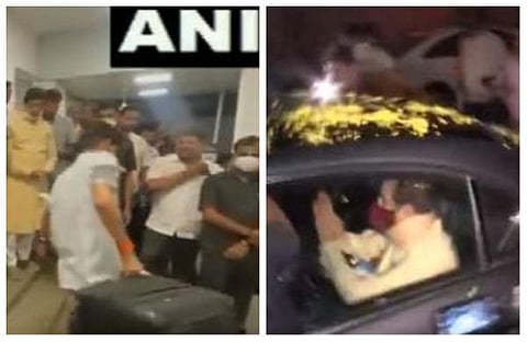 ഉദ്ധവ് ഔദ്യോഗിക വസതിയില്‍ നിന്ന് പുറപ്പെടുന്നു/വീഡിയോ സ്‌ക്രീന്‍ഷോട്ട്‌