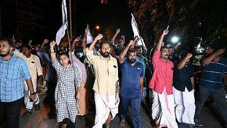പ്രതിഷേധ പ്രകടനത്തില്‍ നിന്ന്/ ചിത്രം: ന്യൂ ഇൻഡ്യൻ എക്സ്പ്രസ്